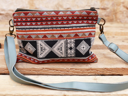 Embroidered Convertible Clutch with Hand Embroidery