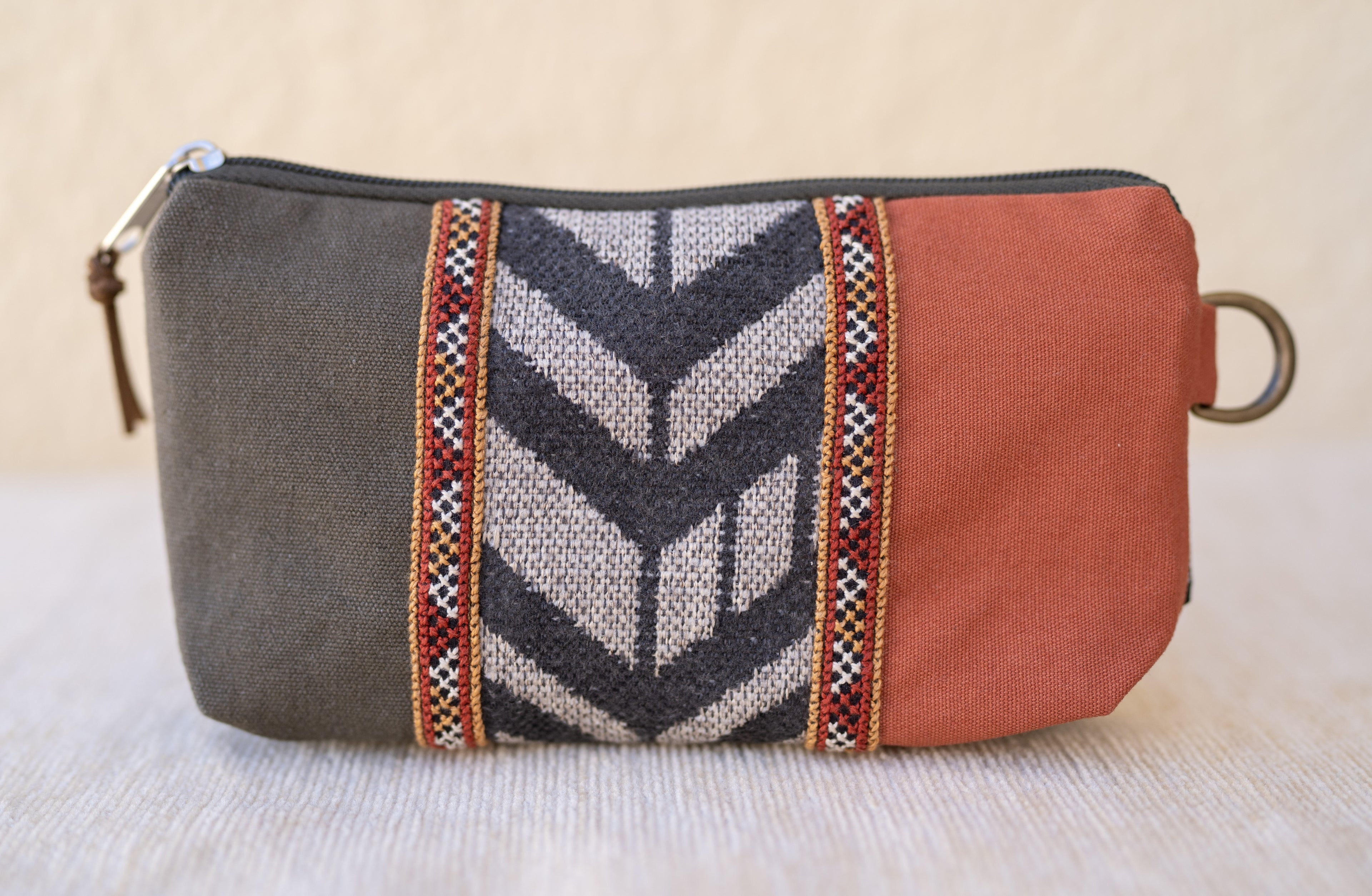 Contemporary Handmade Embroidered Makeup Purse