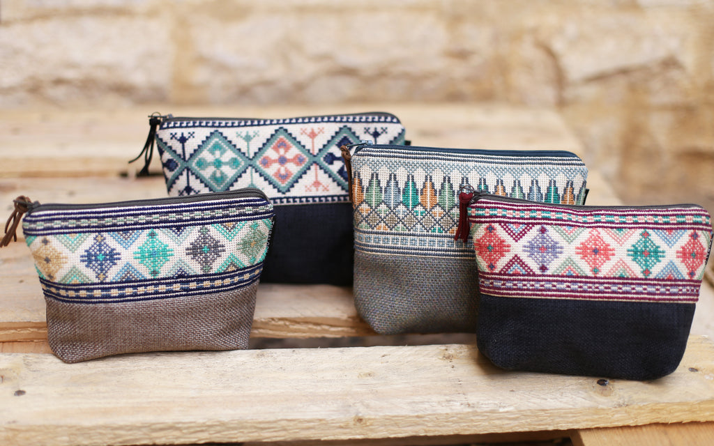 Handmade Palestinian Embroidered Makeup Purse