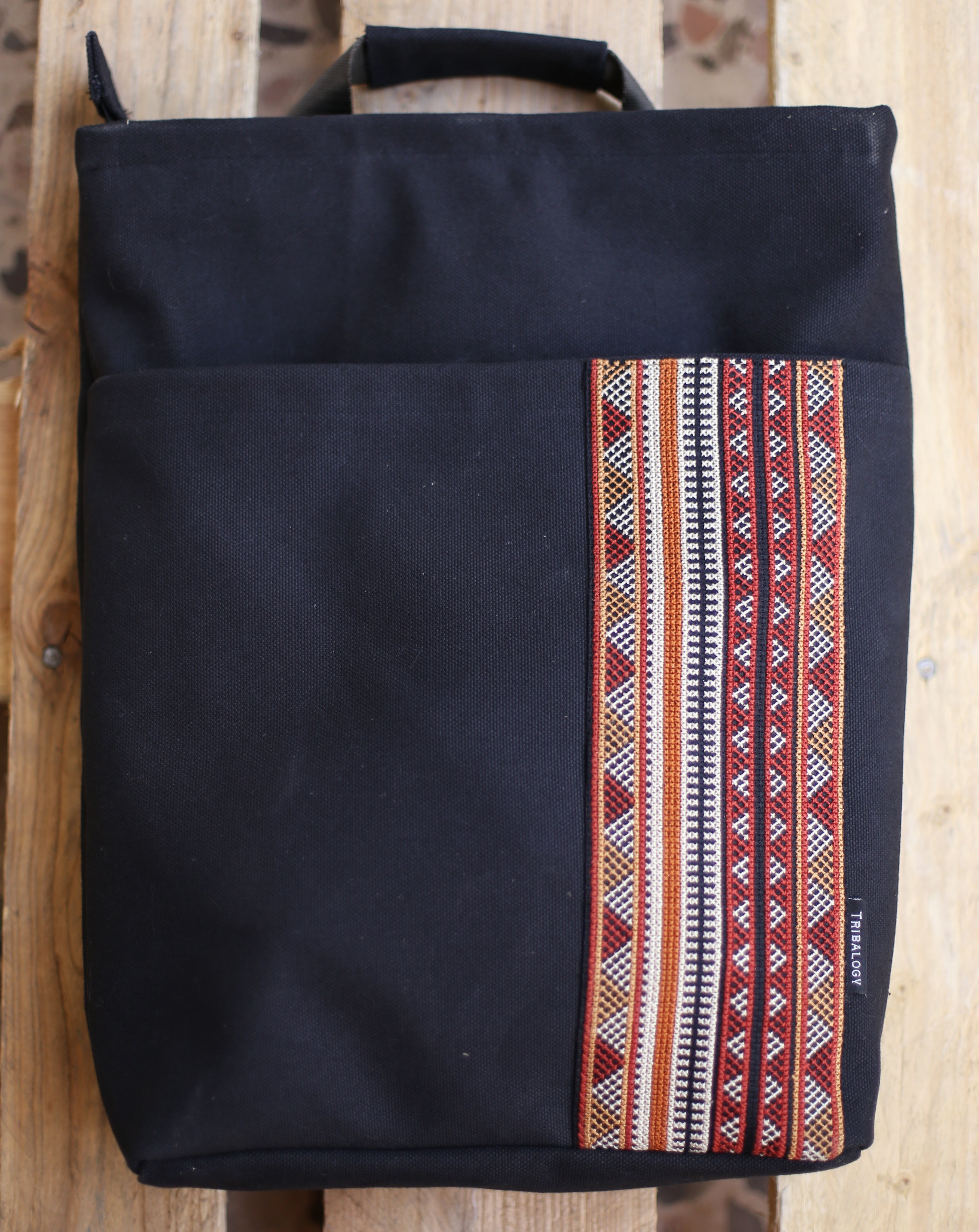 Unisex Handmade Embroidered 2-Way Backpack