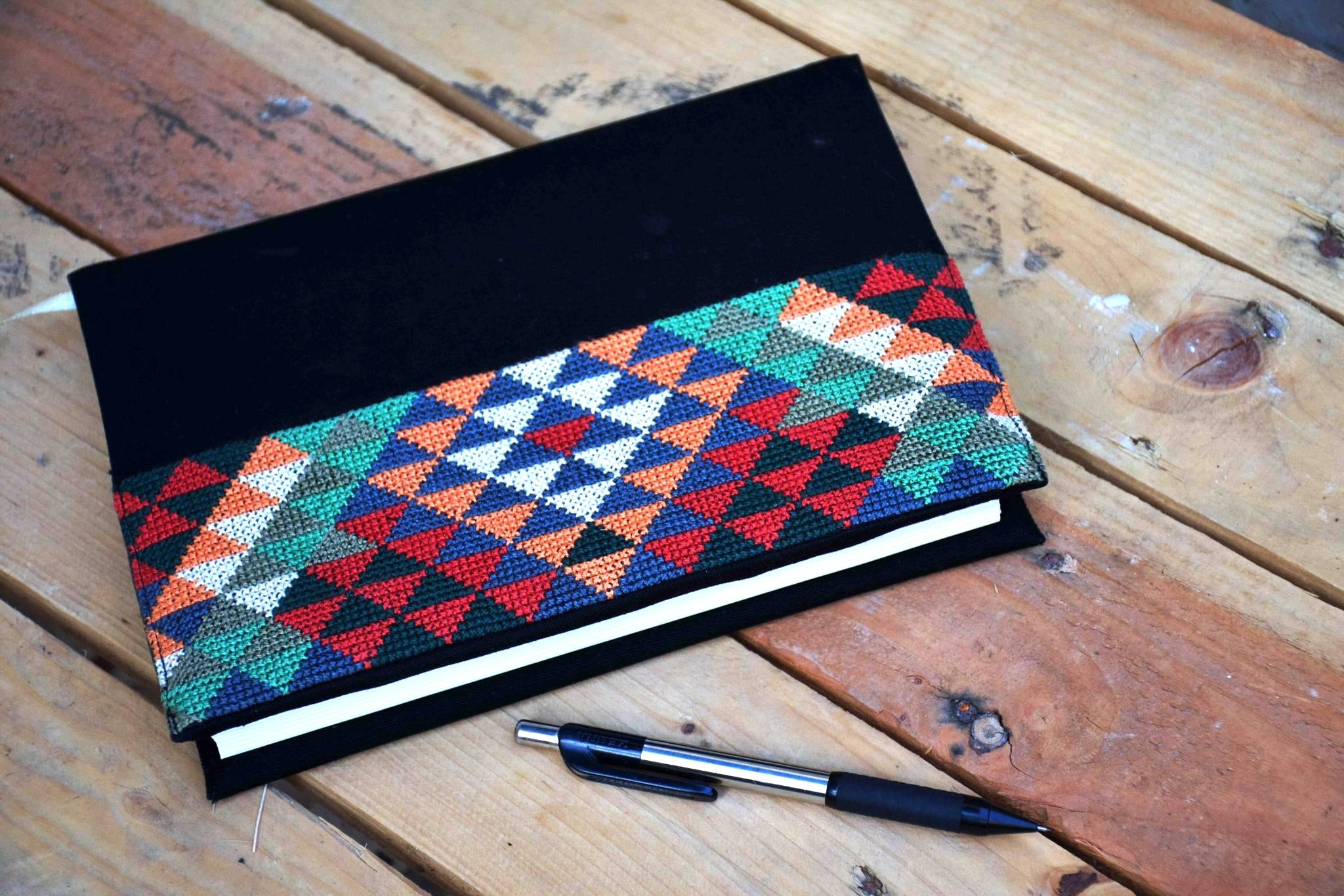 Handmade Embroidered notebook cover (Size A5)