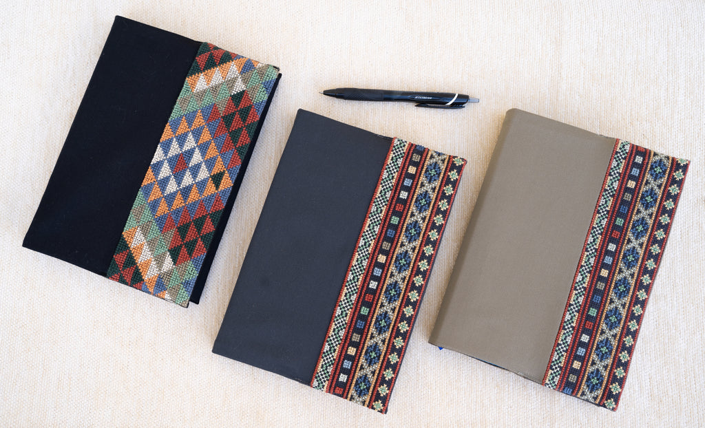 Handmade Embroidered notebook cover (Size A5)