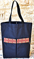 Waterproof Shopping Bag with Handmade Embroidery