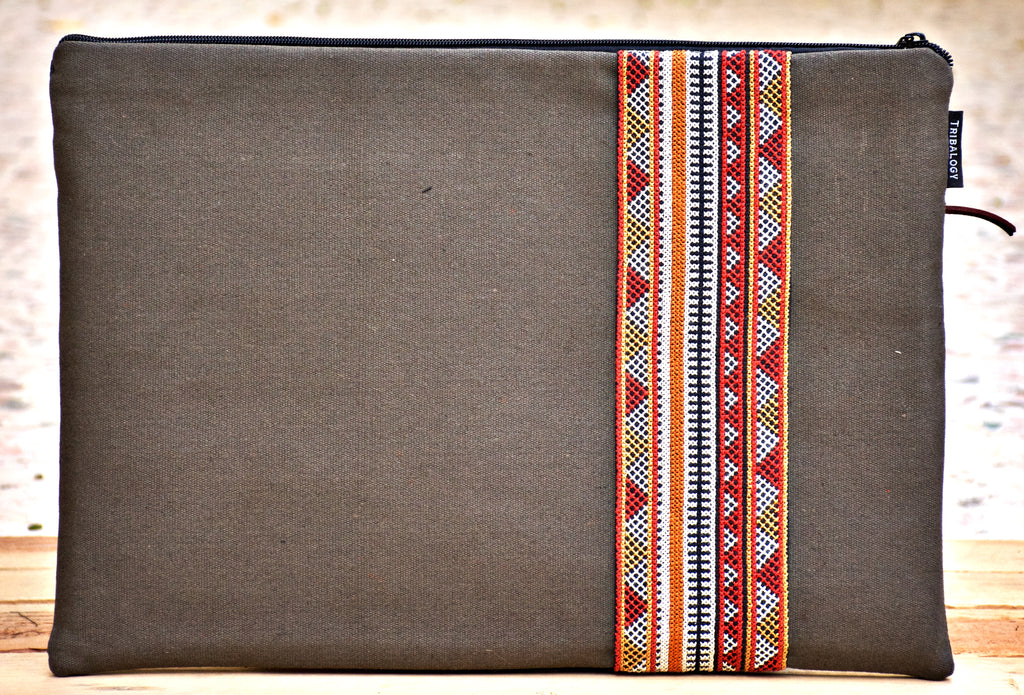 Handmade Bedouin-Inspired Embroidered Laptop Bag