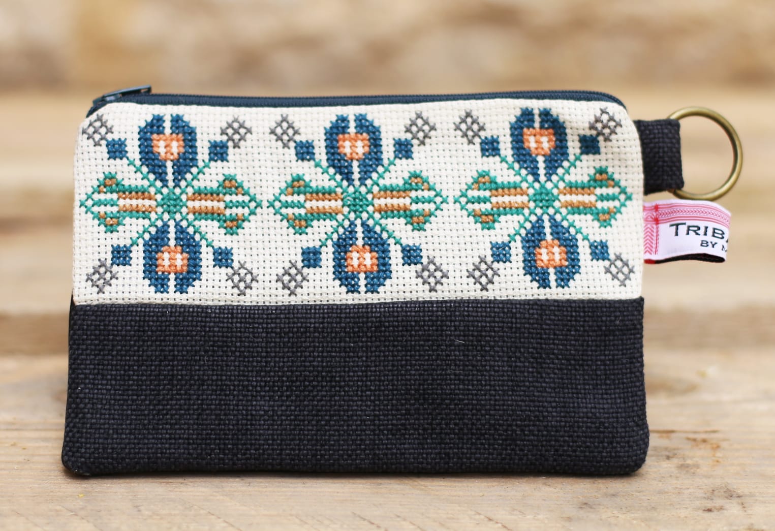Three-Flower Makeup Purse