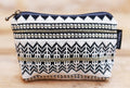 White/Gold Embroidered Makeup purse